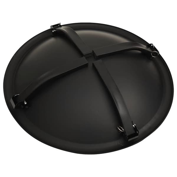 vidaXL 2-i-1 bålfad og grill med ildrager 56x56x49 cm stål