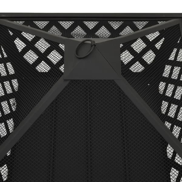 vidaXL bålfad med ildrager 64 cm XXL stål