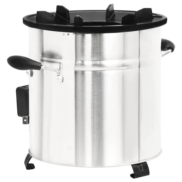vidaXL Vedovn med USB-vifte sølv 35,5x26x28 cm rustfritt stål