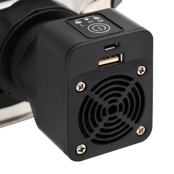 vidaXL Vedovn med USB-vifte sølv 35,5x26x28 cm rustfritt stål