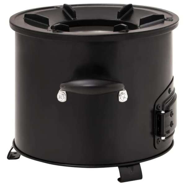vidaXL Vedeldad campingspis svart 36x26x22,5 cm metall