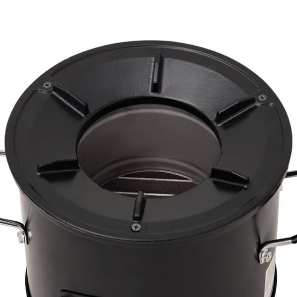 vidaXL Vedeldad campingspis svart 36x26x22,5 cm metall
