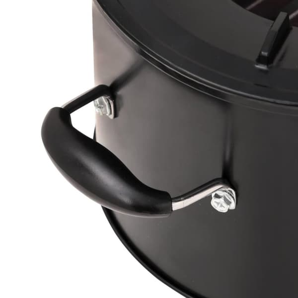 vidaXL Vedeldad campingspis svart 36x26x22,5 cm metall