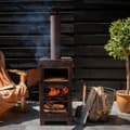 Miniatyrbillede 3 af 3: Esschert Design havepejs med pizzaovn rustfarvet