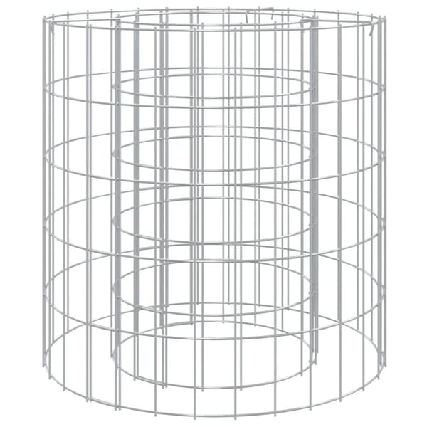 vidaXL gabion-bålkurv Ø 50 cm galvaniseret jern