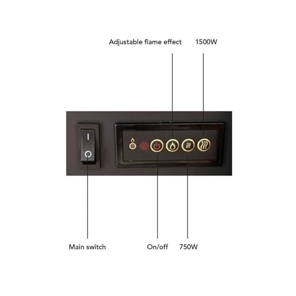 Hamar el-komfur - 1300 Watt varme - fjernbetjening