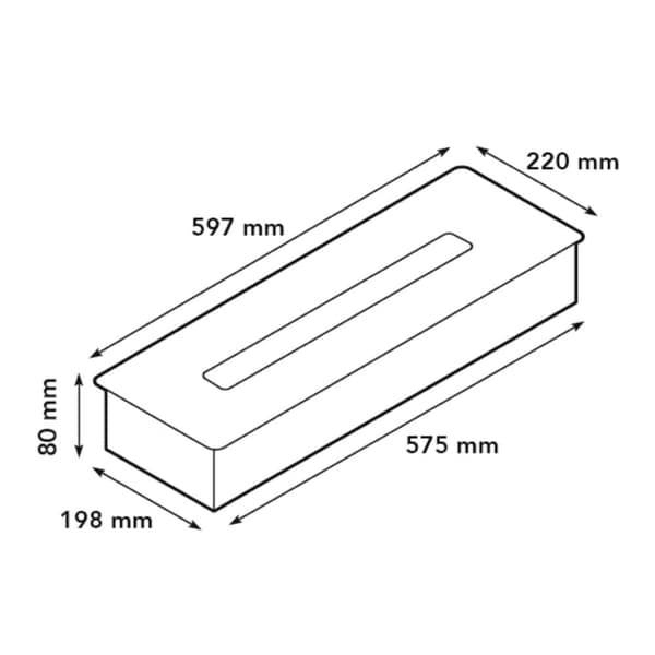 Bioetanolipoltin L (5820LB) sisäänrakennetulla huulella - Musta - bioetanoli-uuni, jossa patentoitu keraaminen kivi - 3 KW lämpö