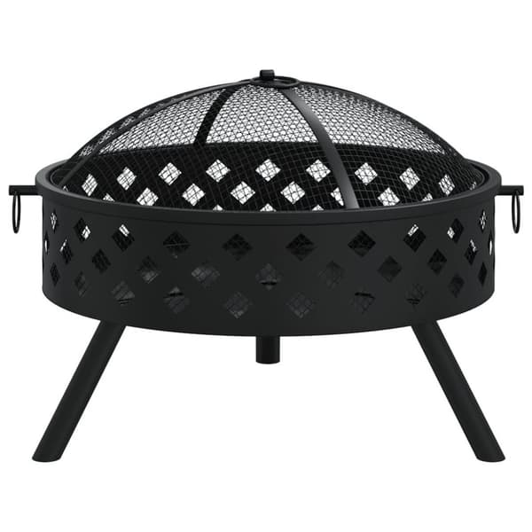 vidaXL Tulimalja ja hiilihanko 58 cm XXL teräs