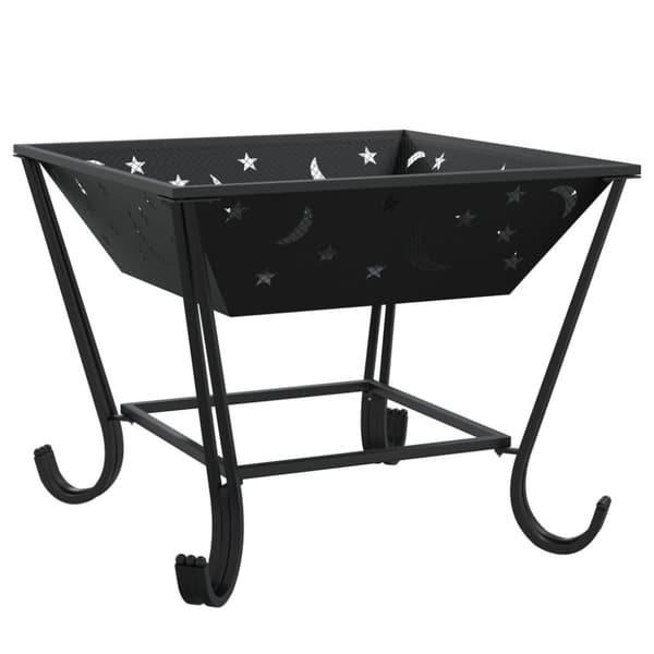 vidaXL Tulimalja ja hiilihanko 50 cm XXL teräs