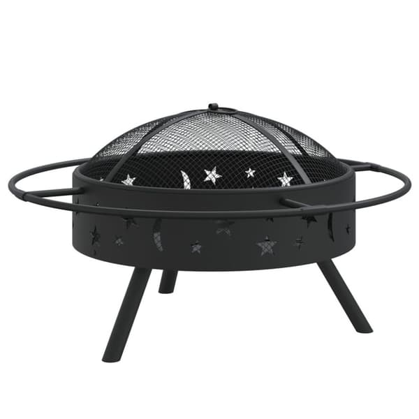 vidaXL Tulimalja ja hiilihanko 70 cm XXL teräs
