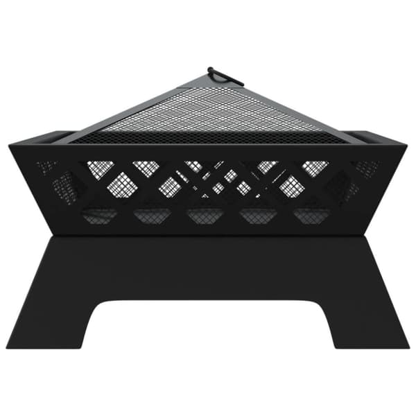 vidaXL Eldstad med eldgaffel 50 cm XXL stål