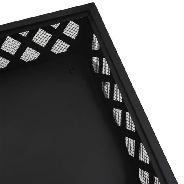vidaXL Eldstad med eldgaffel 50 cm XXL stål