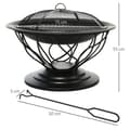 Miniatyrbillede 6 af 6: Rootz Fire Pit - 2-in-1 Fire Pit - Spark Guard Grill  - Garden BBQ - Grill Mesh Rack - Black - Ø75 x 55H cm