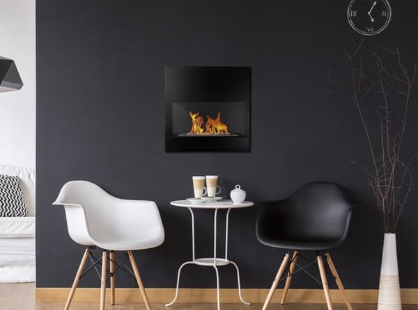 Etanolkamin  Bio-eldplats Hängande biokamin BOARD Bioetanolbrännare 45 cm x 47 cm x 16,5 cm med glas kan användas som skrivtavla  ekologisk eldsta