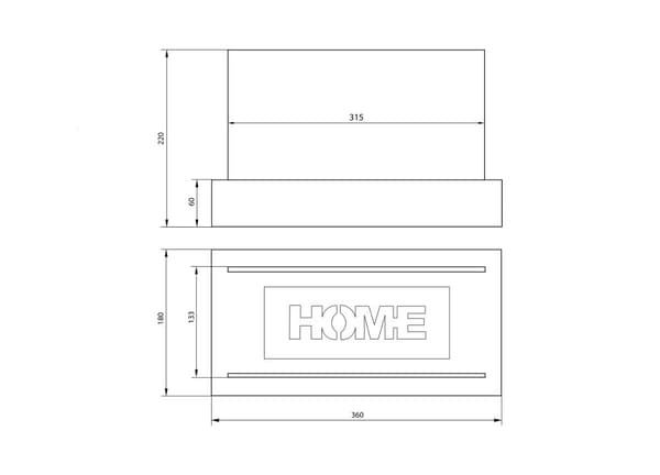 Etanolitakka Takka Bio-takka Vapaasti seisova biotakka HOME Bioetanolipoltin 36 x 22 x 18 cm musta TÜV-sertifikaatti orgaaninen takka Biokattila