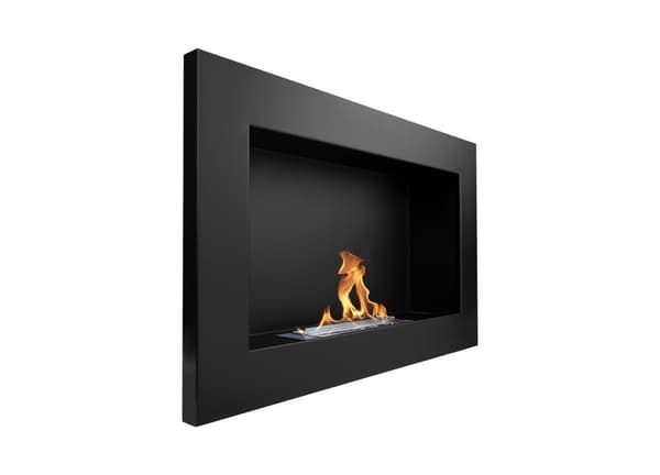 Perfekt för julen julklapp Etanolkamin Bioethanol väggmonterad biospis 65 x 40 x 12 cm matt svart Biopanna miljövänlig biospis