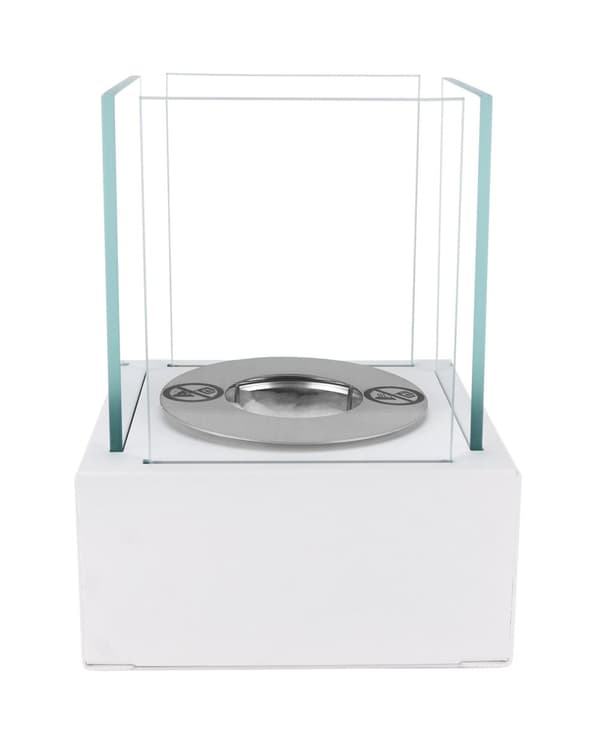 Takat Vapaasti seisova biotakka Älykäs valkoinen Bioetanolipoltin 13 cm x 13 cm x 17 cm TÜV-sertifikaatti