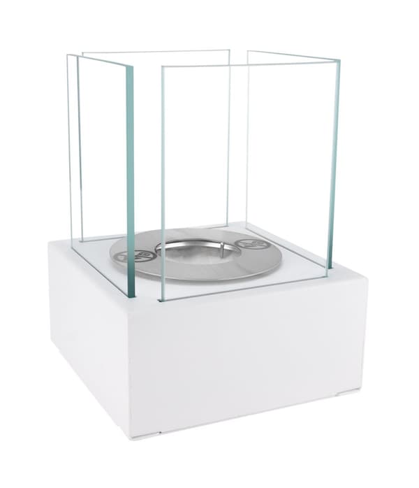 Takat Vapaasti seisova biotakka Älykäs valkoinen Bioetanolipoltin 13 cm x 13 cm x 17 cm TÜV-sertifikaatti