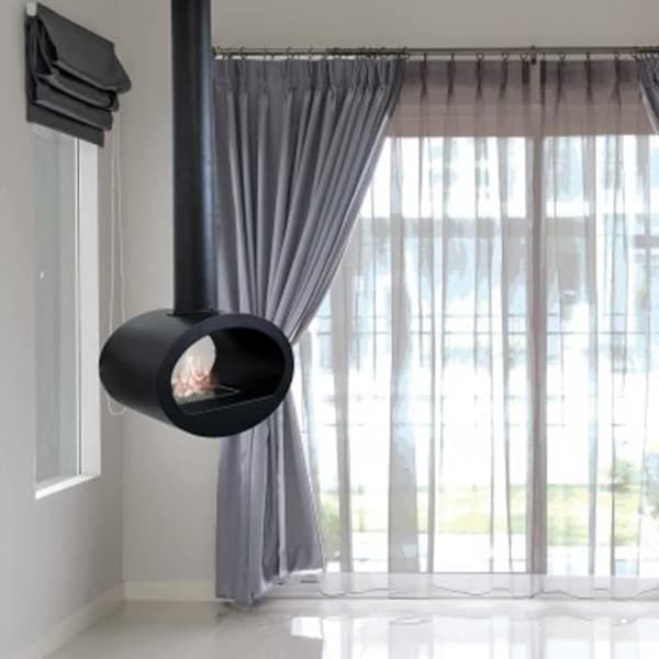CERVINIA design svart suspenderad bioetanol spis
