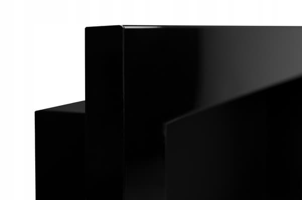 Etanolkamin  Bio-eldstäder Hängande eldstad svart glänsande med glas Bioetanolbrännare 90 cm x 40 cm x 12 cm Miljövänlig eldstad