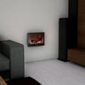 Miniatyrbild 5 av 5: Cecotec 22” decorative electric fireplace with 2000 W. 2 intensities: 1000 W, and 2000 W. Remote control. Curved tempered-glass panel. Adjustable fla