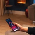 Miniatyrbild 3 av 5: Cecotec 22” decorative electric fireplace with 2000 W maximum power. 2 intensities: 1000 W, and 2000 W. Wi-Fi control. Remote control. Curved tempere