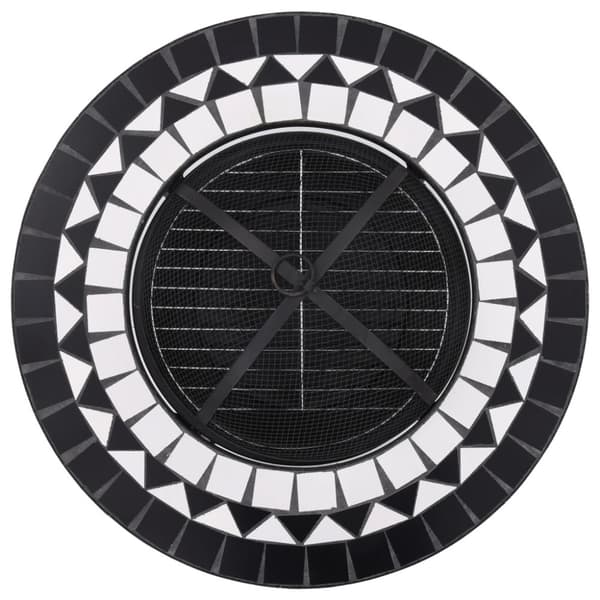 bålfad mosaik 68 cm keramik sort og hvid