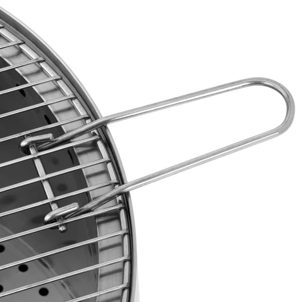 Uniprodo - Eldfat - Av rostfritt stål - Med grillgaller - 50 x 50 x 45 cm