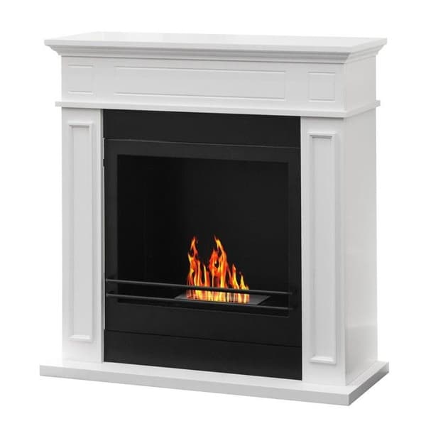 Fristående bioetanolkamin JEFFERSON Vit L 89,5 x H90,5 x D28