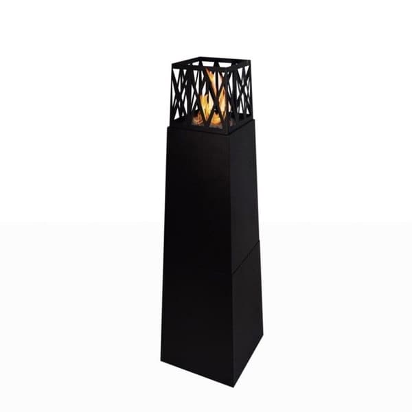 Utomhus bioetanol trädgårdsspis Vulcano Svart 40x40x145