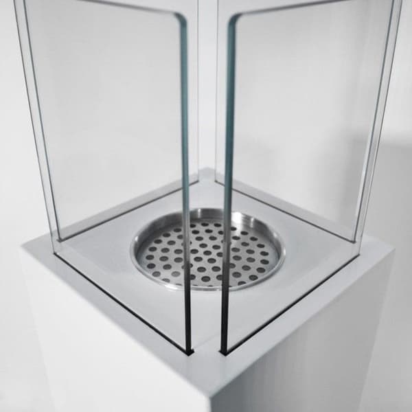 Bioetanol trädgårdsspis Capri 70 Vit biospis utomhus