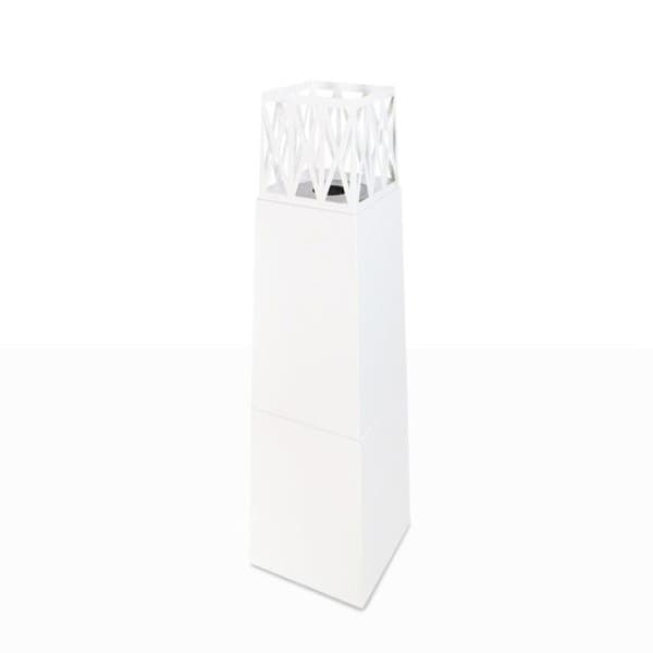 Utomhus bioetanol trädgårdsspis Vulcano White 40x40x145