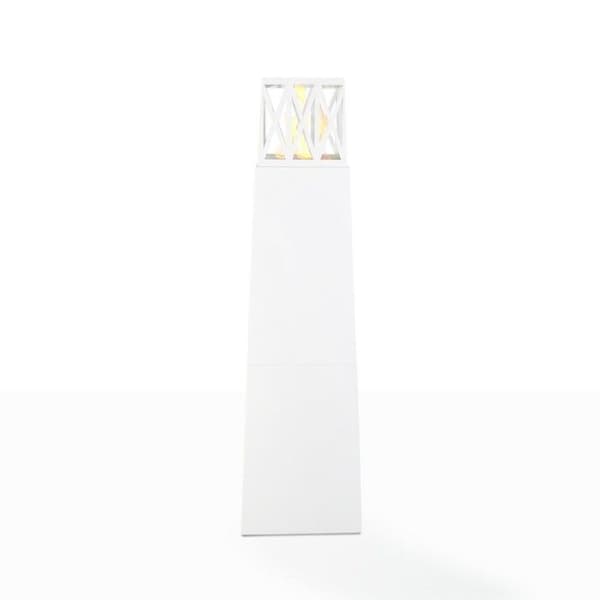 Utomhus bioetanol trädgårdsspis Vulcano White 40x40x145