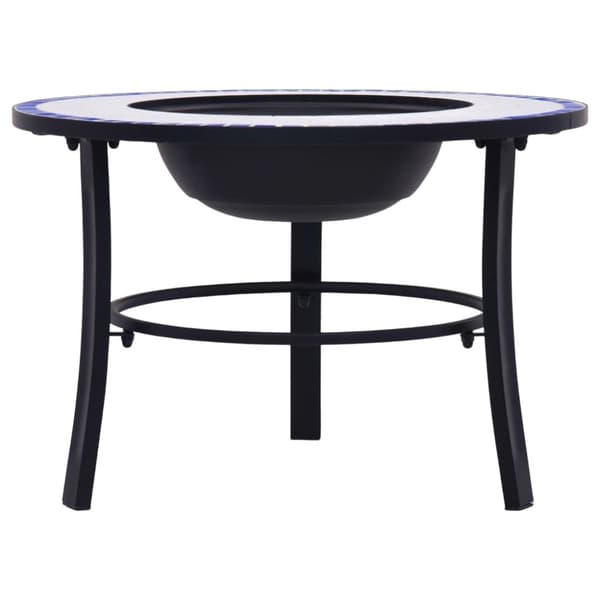 vidaXL bålfad mosaik 68 cm keramik blå og hvid -  Ildsteder