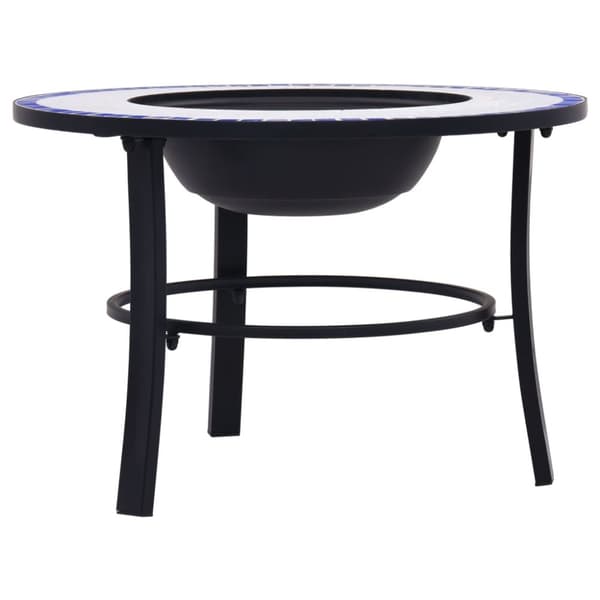 vidaXL bålfad mosaik 68 cm keramik blå og hvid -  Ildsteder