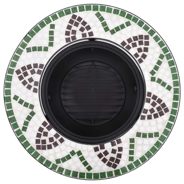 vidaXL Mosaiikkitulisija vihreä 68 cm keramiikka -  Tulisijat