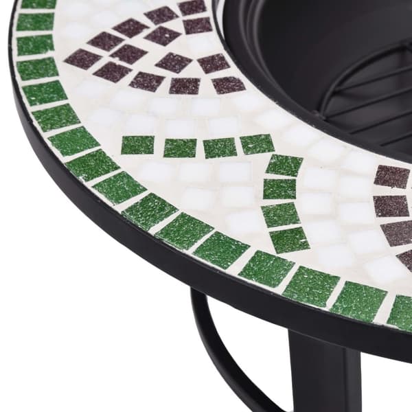 vidaXL Mosaiikkitulisija vihreä 68 cm keramiikka -  Tulisijat