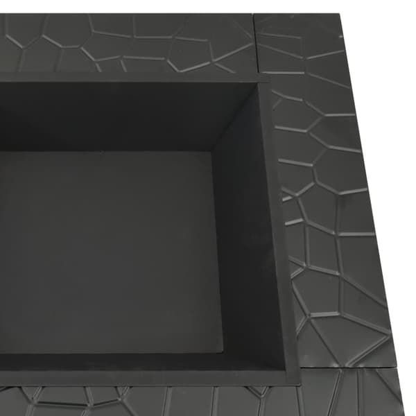 vidaXL bålfad med ildrager 79x79x46,5 cm str. XXL stål - Ildsteder
