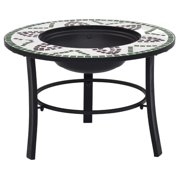 The Living Store Mosaiikkitulisija vihreä 68 cm keramiikka -  Tulisijat