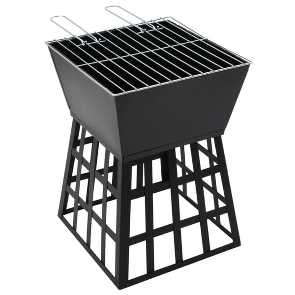 Öppna spisar - Living 2-i-1 Eldstad och grill 34x34x48 cm stål