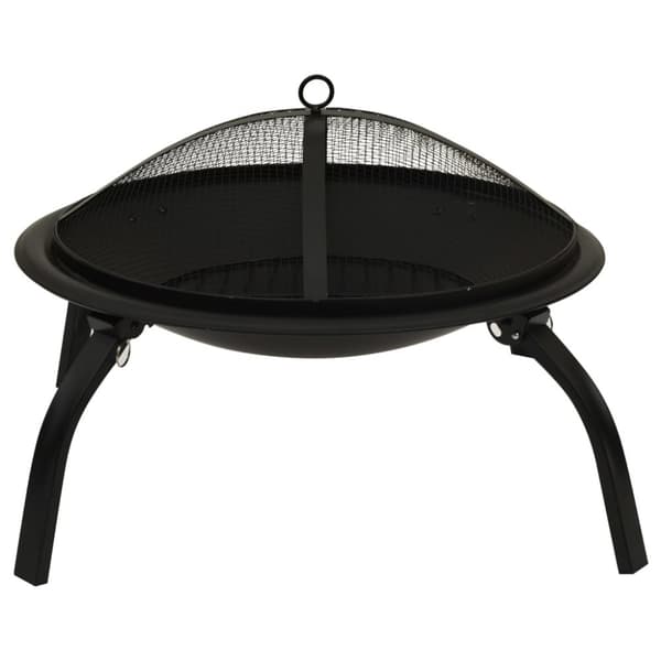Ildsteder - Living 2-i-1 bålfad og grill med ildrager 56x56x49 cm stål