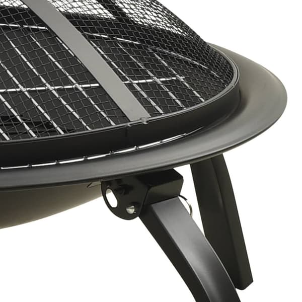 Ildsteder - Living 2-i-1 bålfad og grill med ildrager 56x56x49 cm stål