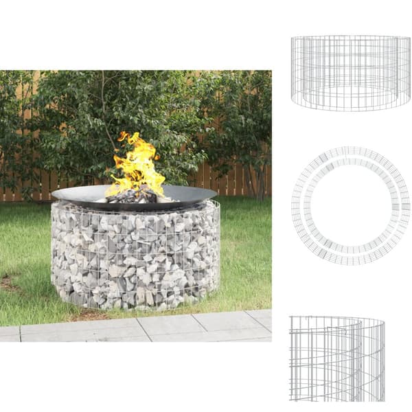 Ildsteder - Living gabion-bålkurv Ø 100 cm galvaniseret jern