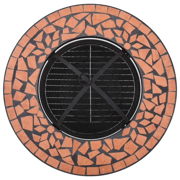 Bålfad mosaik 68 cm keramik terracottafarvet - Bålkurv - Bålkurve - Home & Living