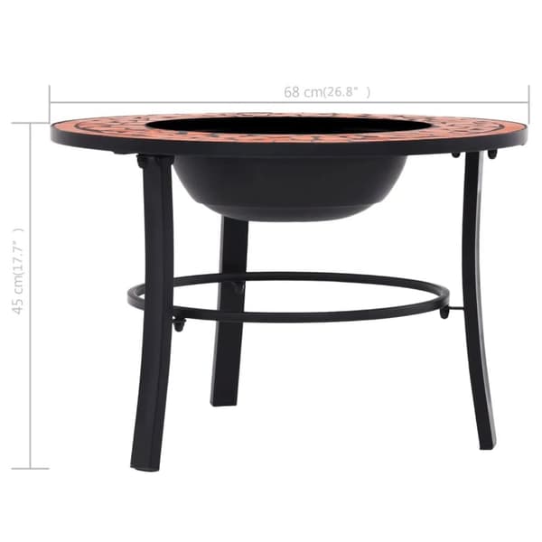 Eldfat med mosaik terrakotta 68cm keramik - Eldgrop - Eldgropar - Home & Living