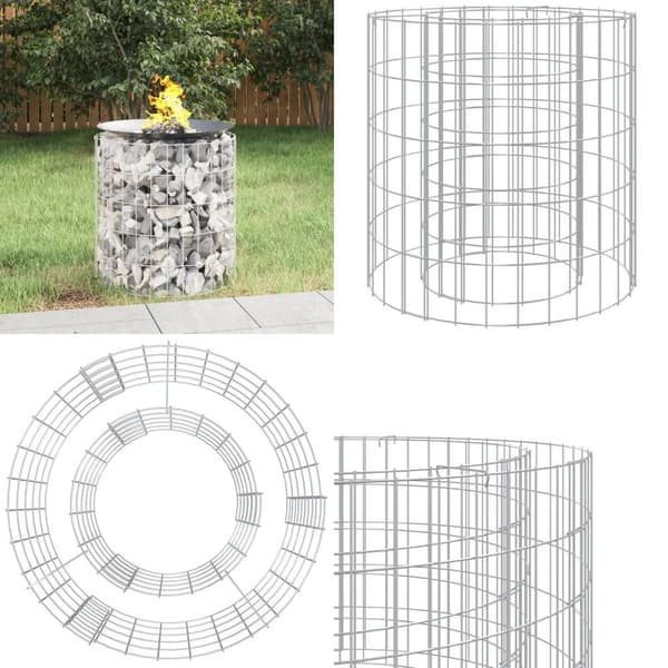 Kivikori tulimalja Ø 50 cm galvanoitu rauta - Kivikori - Kivikorit - Home & Living
