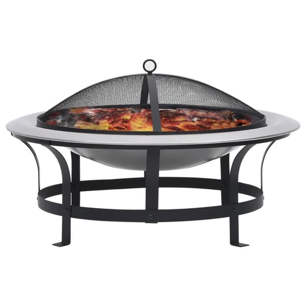 Bålfad med grill rustfrit stål 76 cm - Bålfad - Bålfade - Home & Living