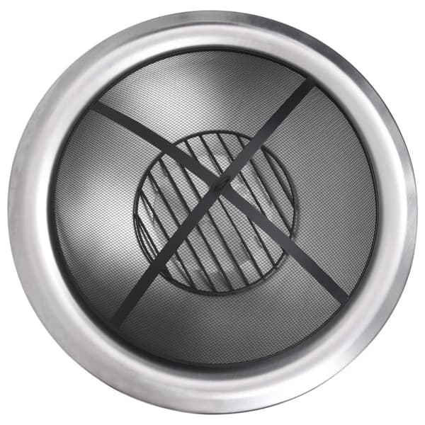 Bålfad med grill rustfrit stål 76 cm - Bålfad - Bålfade - Home & Living