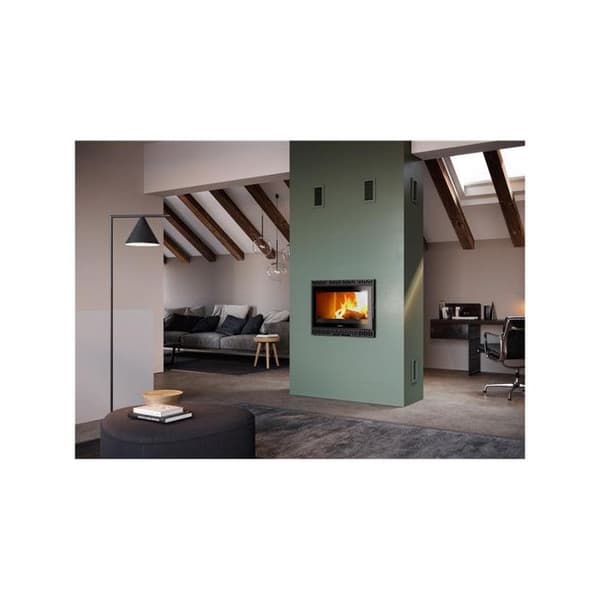 Insatsugn - INVICTA - P967004 - 8 kW - Svart - Verkningsgrad: 77,2% - Yta 70m2