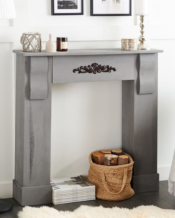 Peishylle Grå 97 x 23 x 99 cm Klassisk Tradisjonell Stue Utsmykket